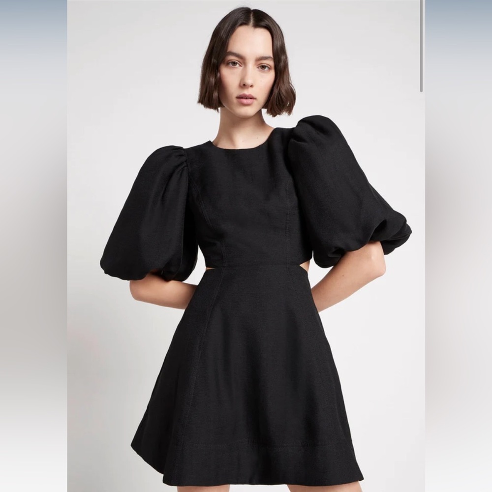 BNWT Aje Black Bouquet Mini Dress AU 6/ US 2
